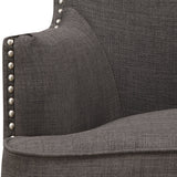 Kori 724 Chair W/Chrome Nails Heirloom Charcoal (ISTA 3) - Tampa Furniture Outlet