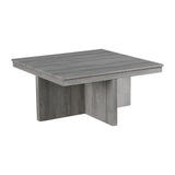 Uster Coffee Table W/Four storage Stools Grey - Tampa Furniture Outlet