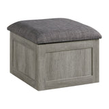 Uster Coffee Table W/Four storage Stools Grey - Tampa Furniture Outlet