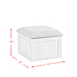 Uster Coffee Table W/Four storage Stools Grey - Tampa Furniture Outlet
