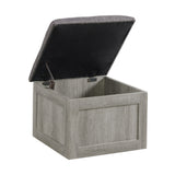 Uster Coffee Table W/Four storage Stools Grey - Tampa Furniture Outlet
