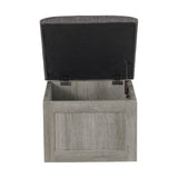 Uster Coffee Table W/Four storage Stools Grey - Tampa Furniture Outlet