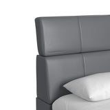 Valari Twin Bed in Grey PU - Tampa Furniture Outlet