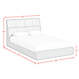 Valari Full Bed in Grey PU - Tampa Furniture Outlet