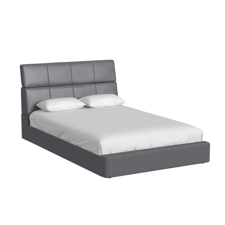 Valari Full Bed in Grey PU - Tampa Furniture Outlet