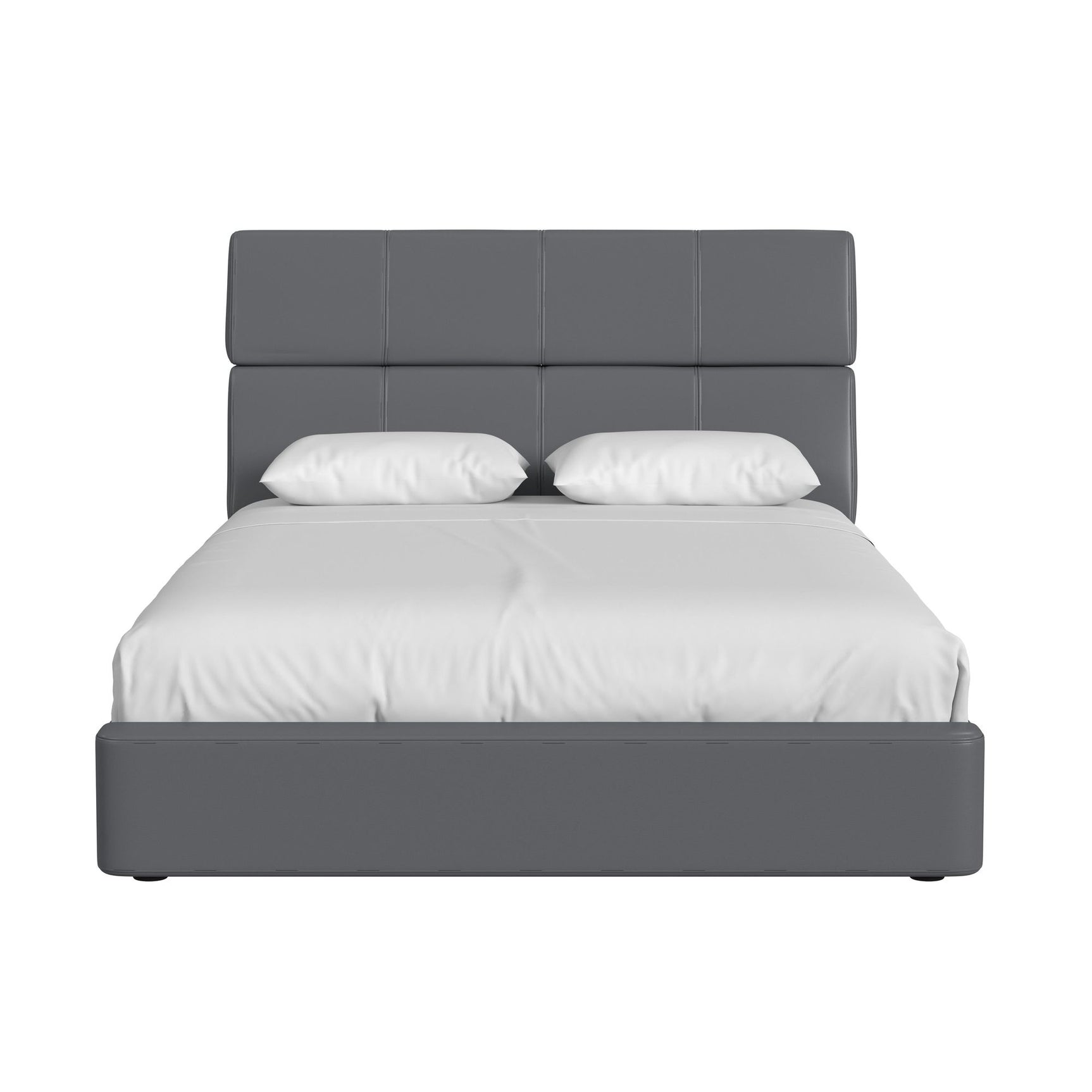 Valari Full Bed in Grey PU - Tampa Furniture Outlet