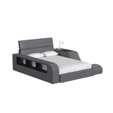 Valari Side Bookcase in Grey PU