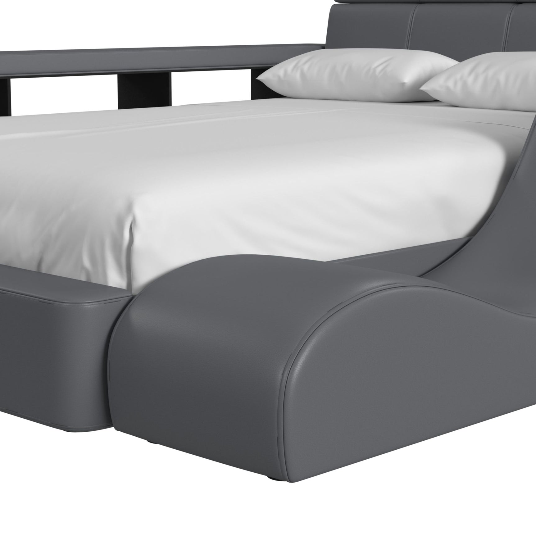 Valari Lounge Chair in Grey PU - Tampa Furniture Outlet