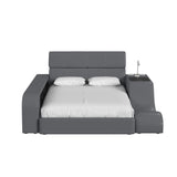 Valari Side Bookcase in Grey PU