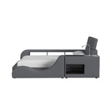 Valari Lounge Chair in Grey PU