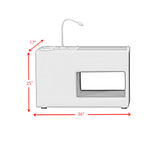 Valari Nightstand with Electronic Features in Grey PU - Tampa Furniture Outlet