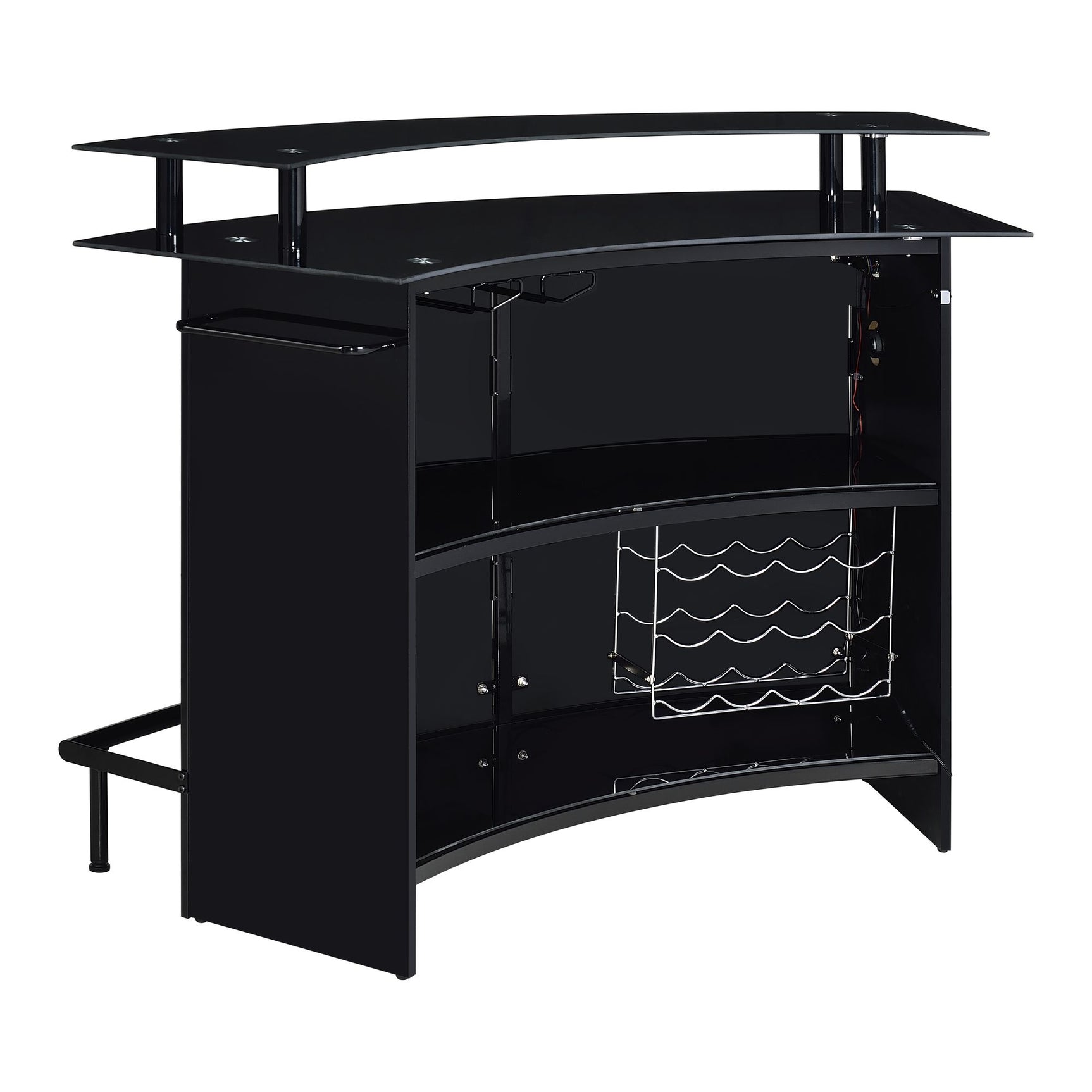 Valentina Bar Table in Black - Tampa Furniture Outlet