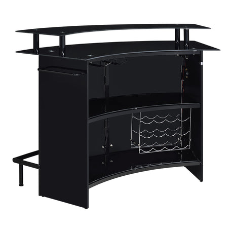 Valentina Bar Table in Black - Tampa Furniture Outlet