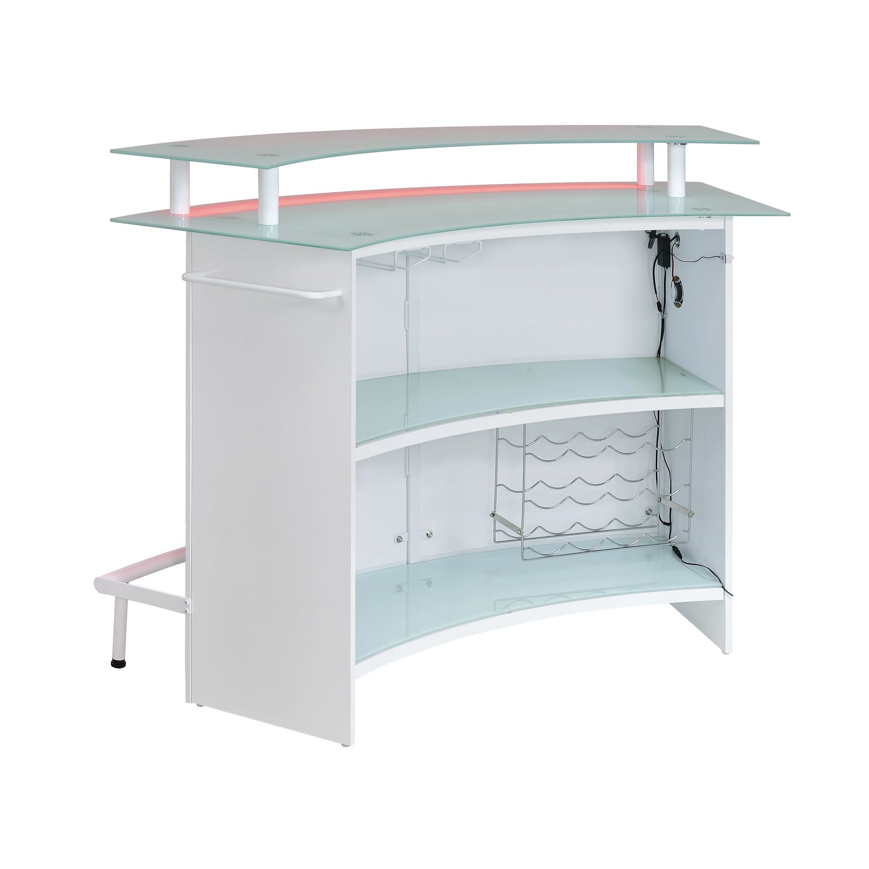 Valentina Bar Table in White - Tampa Furniture Outlet