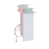 Valentina Bar Table in White - Tampa Furniture Outlet