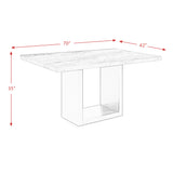 Valentino White Counter Height Dining Table - Tampa Furniture Outlet