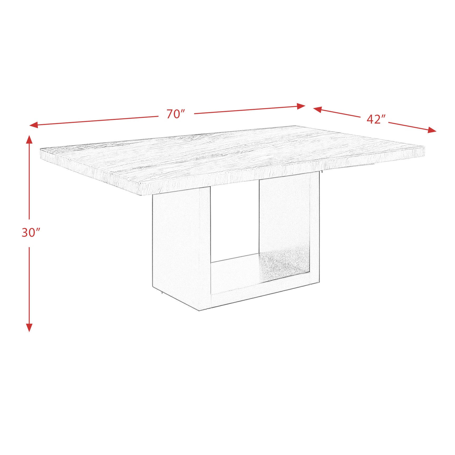 Valentino White Dining Table - Tampa Furniture Outlet