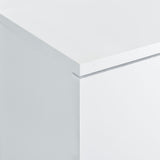 Vancouver Floor Mirror With Storage in White - Tampa Furniture Outlet