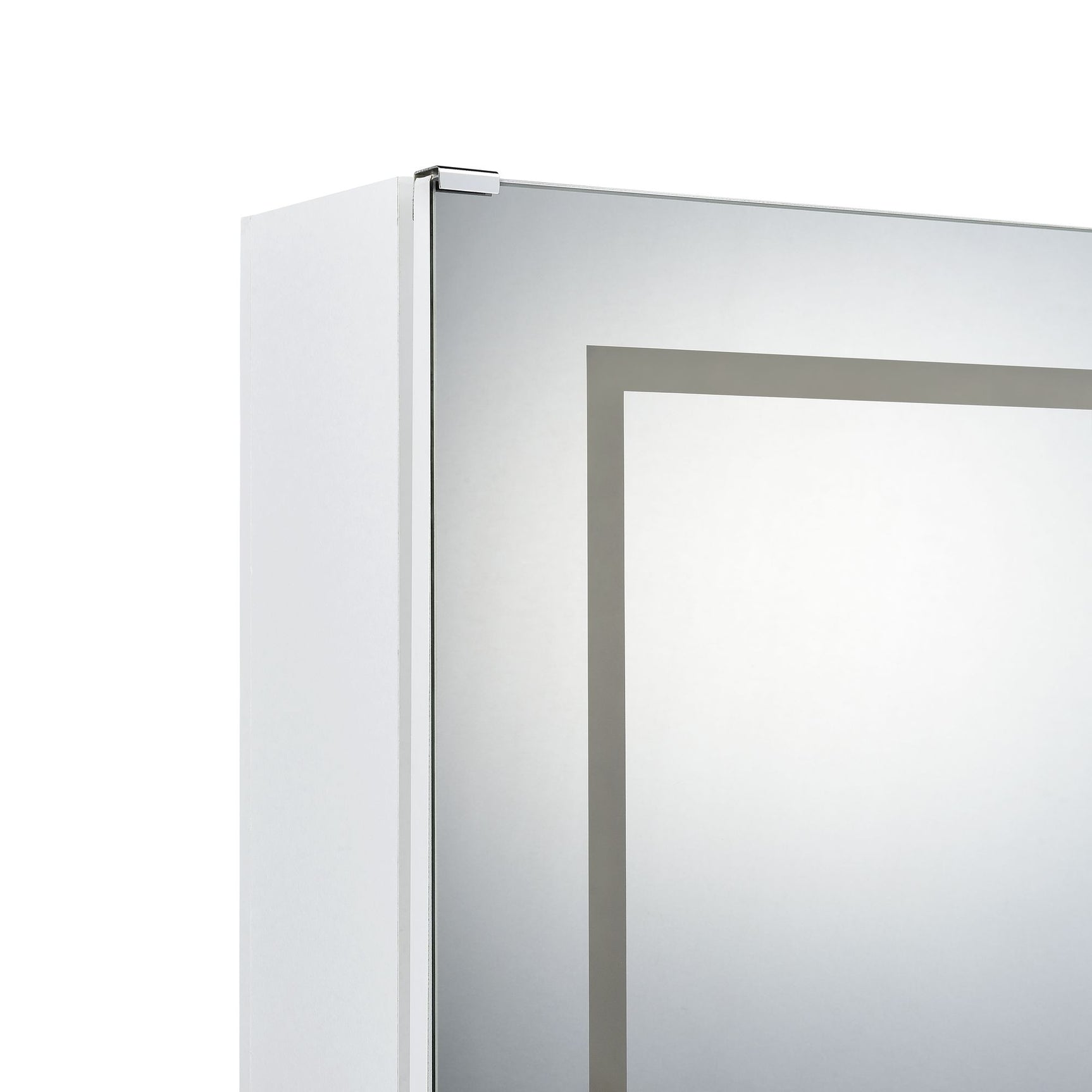 Vancouver Floor Mirror With Storage in White - Tampa Furniture Outlet