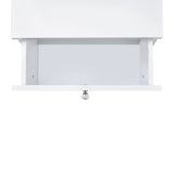 Vancouver Floor Mirror With Storage in White - Tampa Furniture Outlet