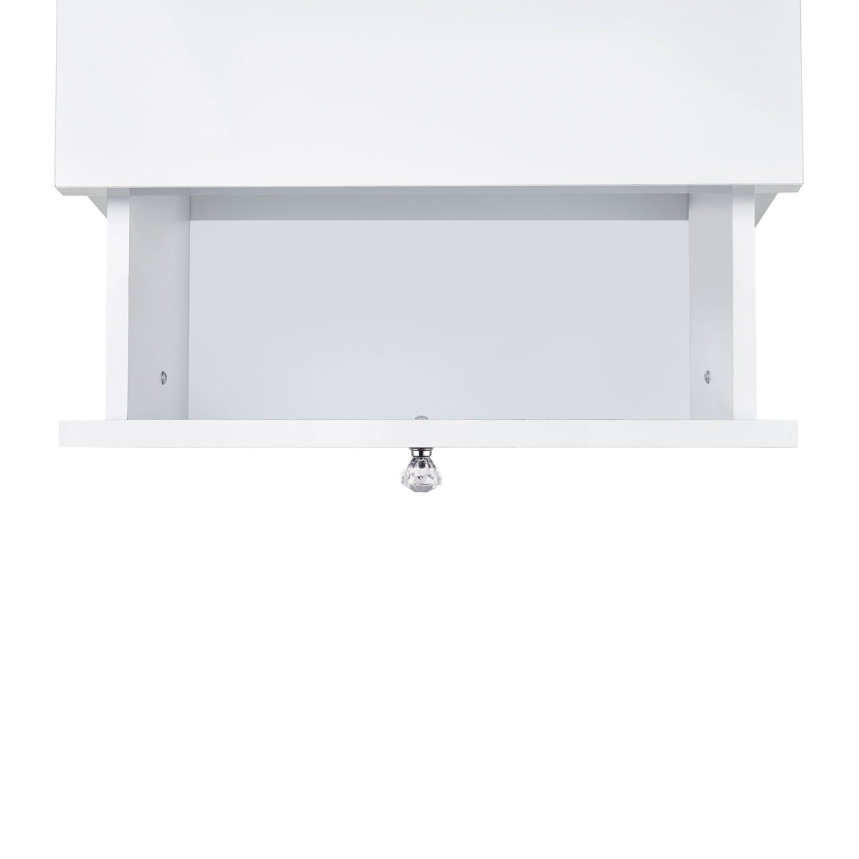 Vancouver Floor Mirror With Storage in White - Tampa Furniture Outlet