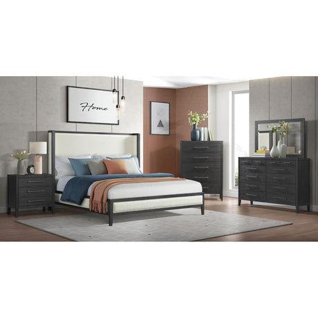 Versailles Contemporary 3-Drawer Nightstand in Black – SKU B-3690-8-NS | Elements
