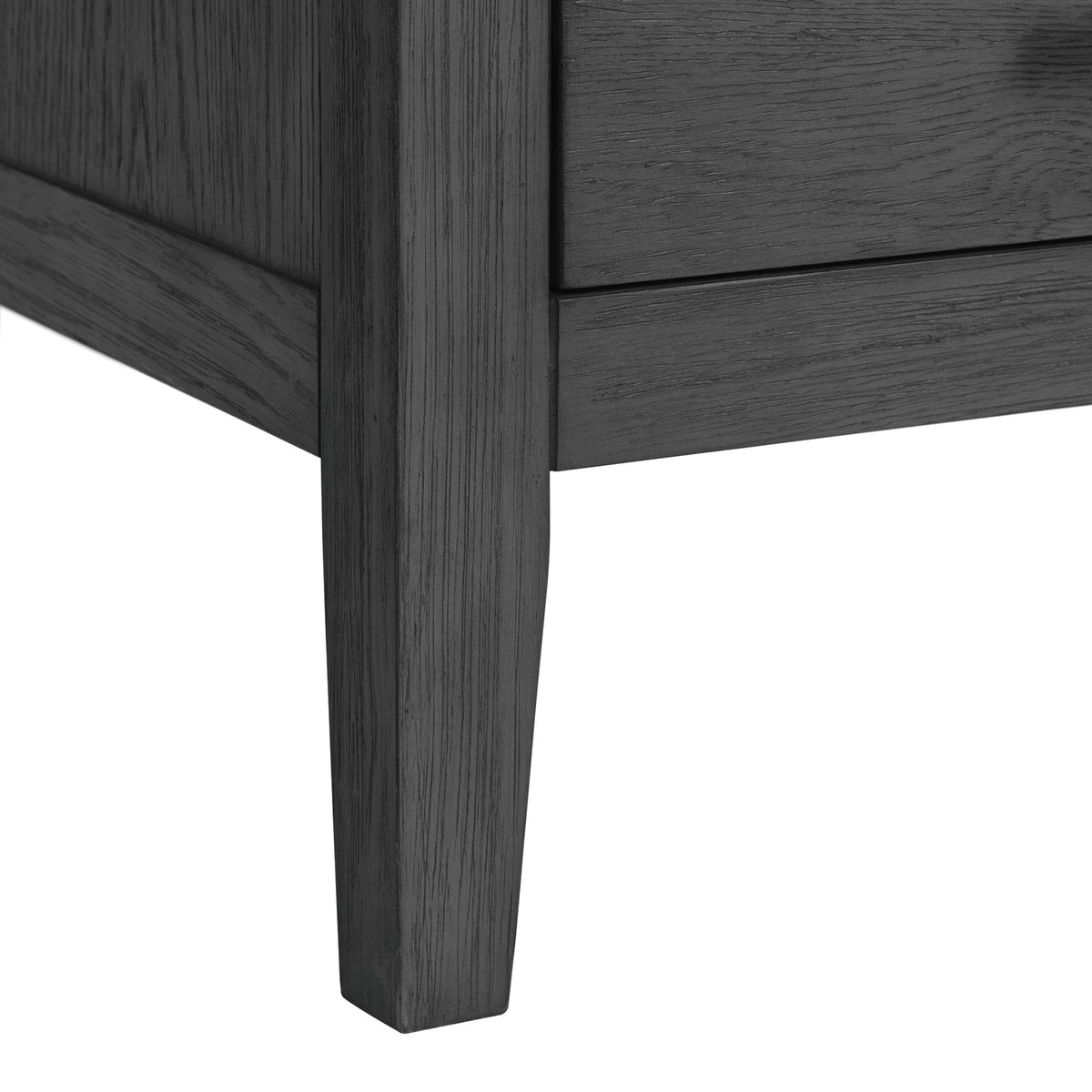 Versailles Contemporary 3-Drawer Nightstand in Black