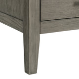 Versailles Contemporary 3-Drawer Nightstand in Grey