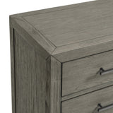 Versailles Contemporary 3-Drawer Nightstand in Grey