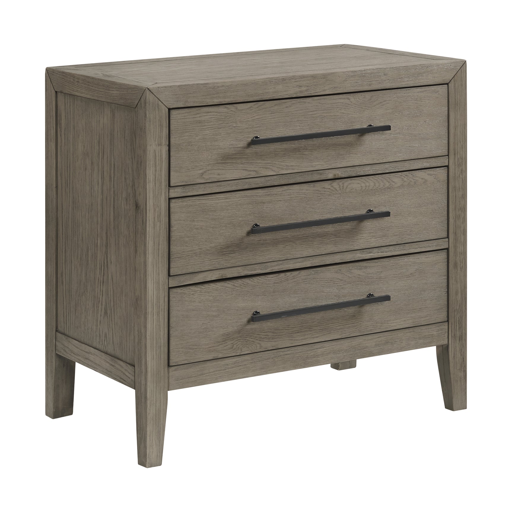 Versailles Contemporary 3-Drawer Nightstand in Grey - Tampa Furniture Outlet