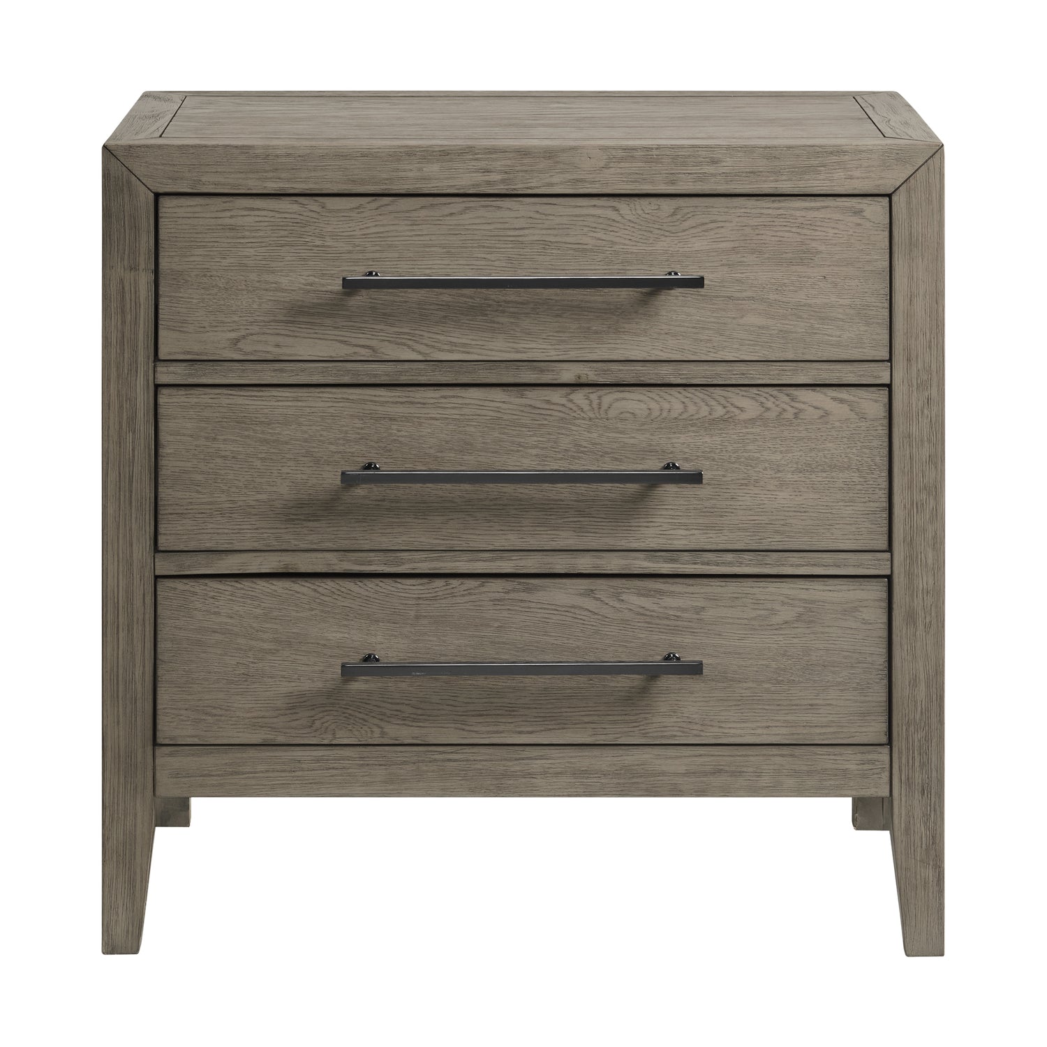 Versailles Contemporary 3-Drawer Nightstand in Grey - Tampa Furniture Outlet