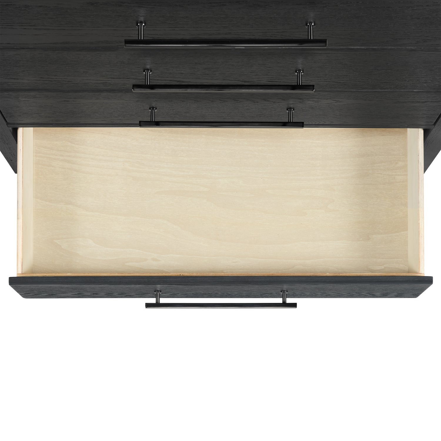 Versailles Contemporary 3-Drawer Nightstand in Black - Tampa Furniture Outlet