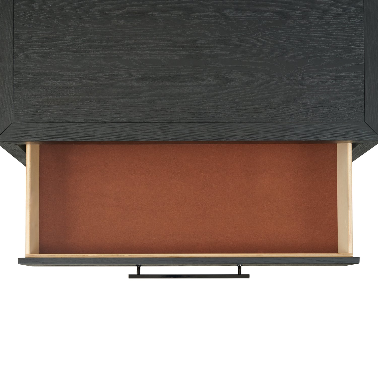 Versailles Contemporary 3-Drawer Nightstand in Black - Tampa Furniture Outlet