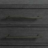 Versailles Contemporary 3-Drawer Nightstand in Black - Tampa Furniture Outlet