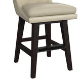 Villanova Swivel Counter Stool with Beige PU in Espresso (2 Per Carton) - Tampa Furniture Outlet