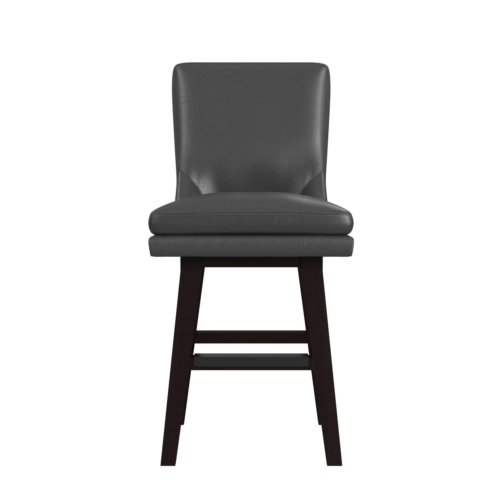 Villanova Swivel Counter Stool with Pewter PU in Espresso (2 Per Carton) - Tampa Furniture Outlet