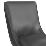 Villanova Swivel Counter Stool with Pewter PU in Espresso (2 Per Carton) - Tampa Furniture Outlet