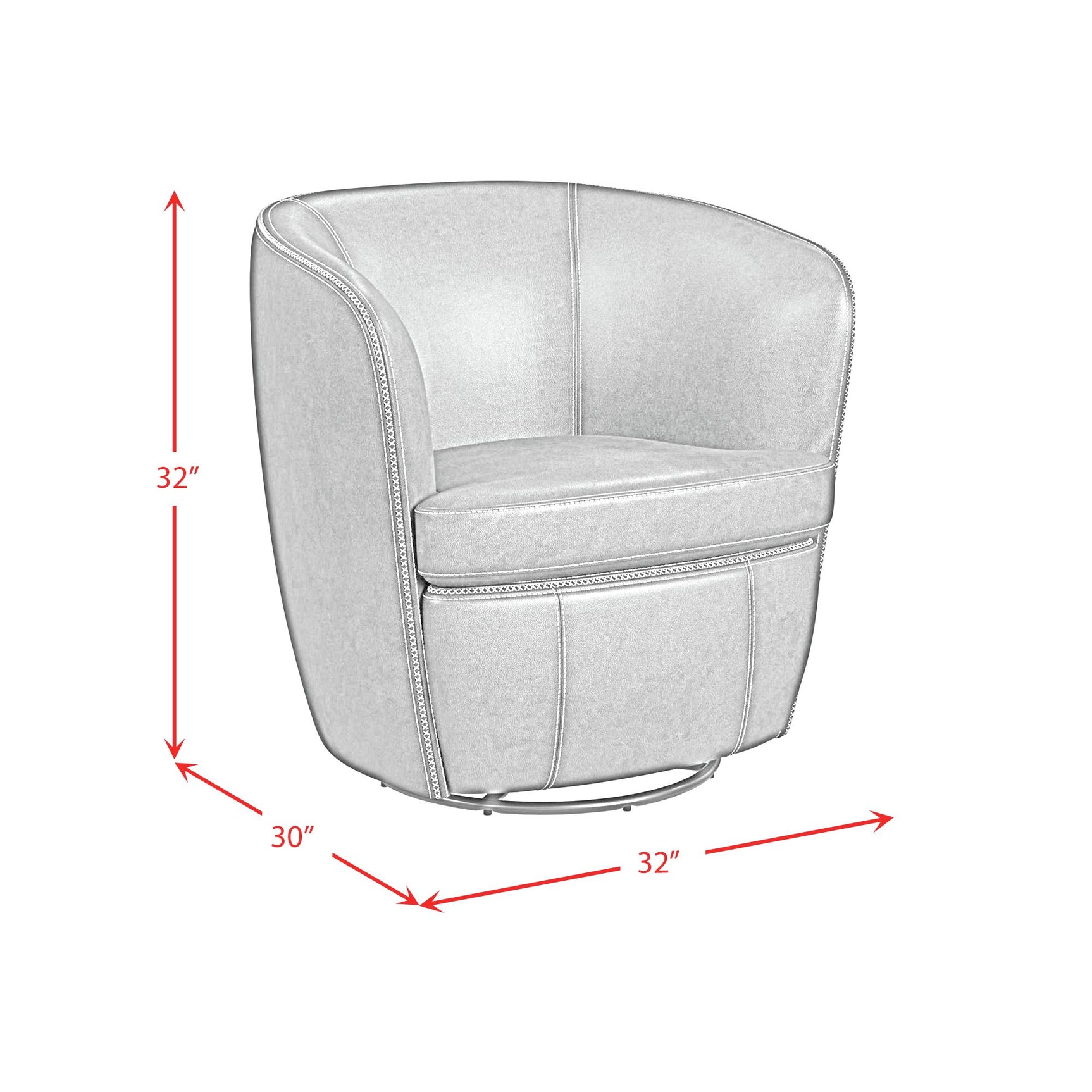 Vito Swivel Chair in Pebble Black - Tampa Furniture Outlet