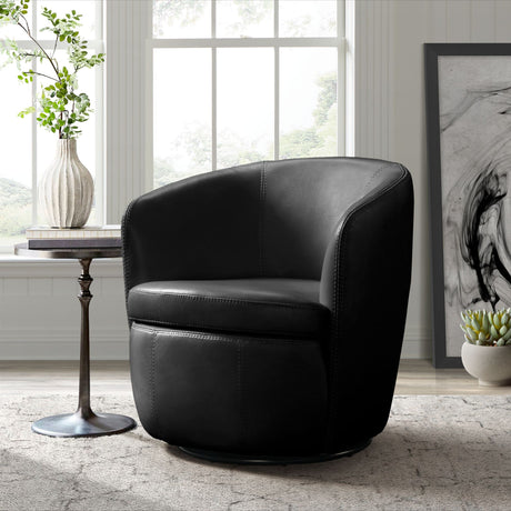 Vito Swivel Chair in Pebble Black – SKU U-5470-8206-101 | Elements