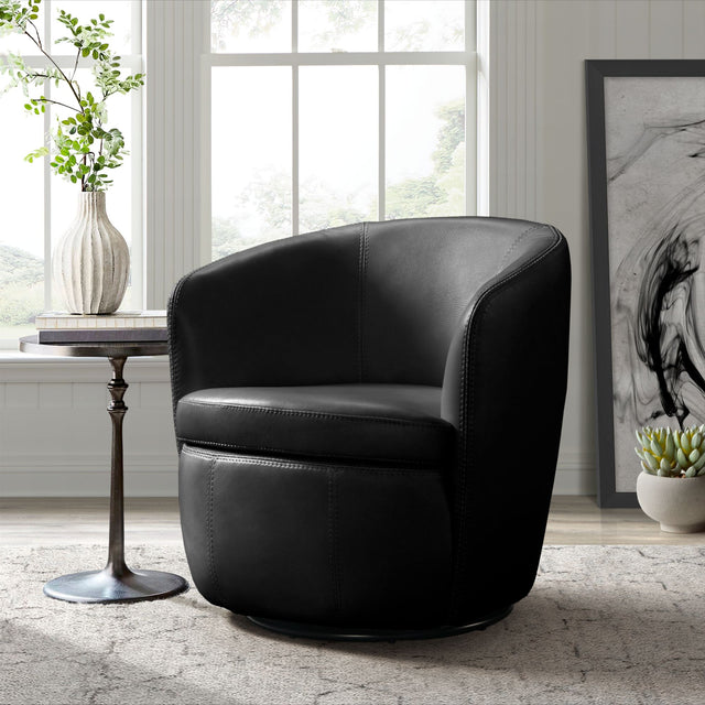 Vito Swivel Chair in Pebble Black – SKU U-5470-8206-101 | Elements