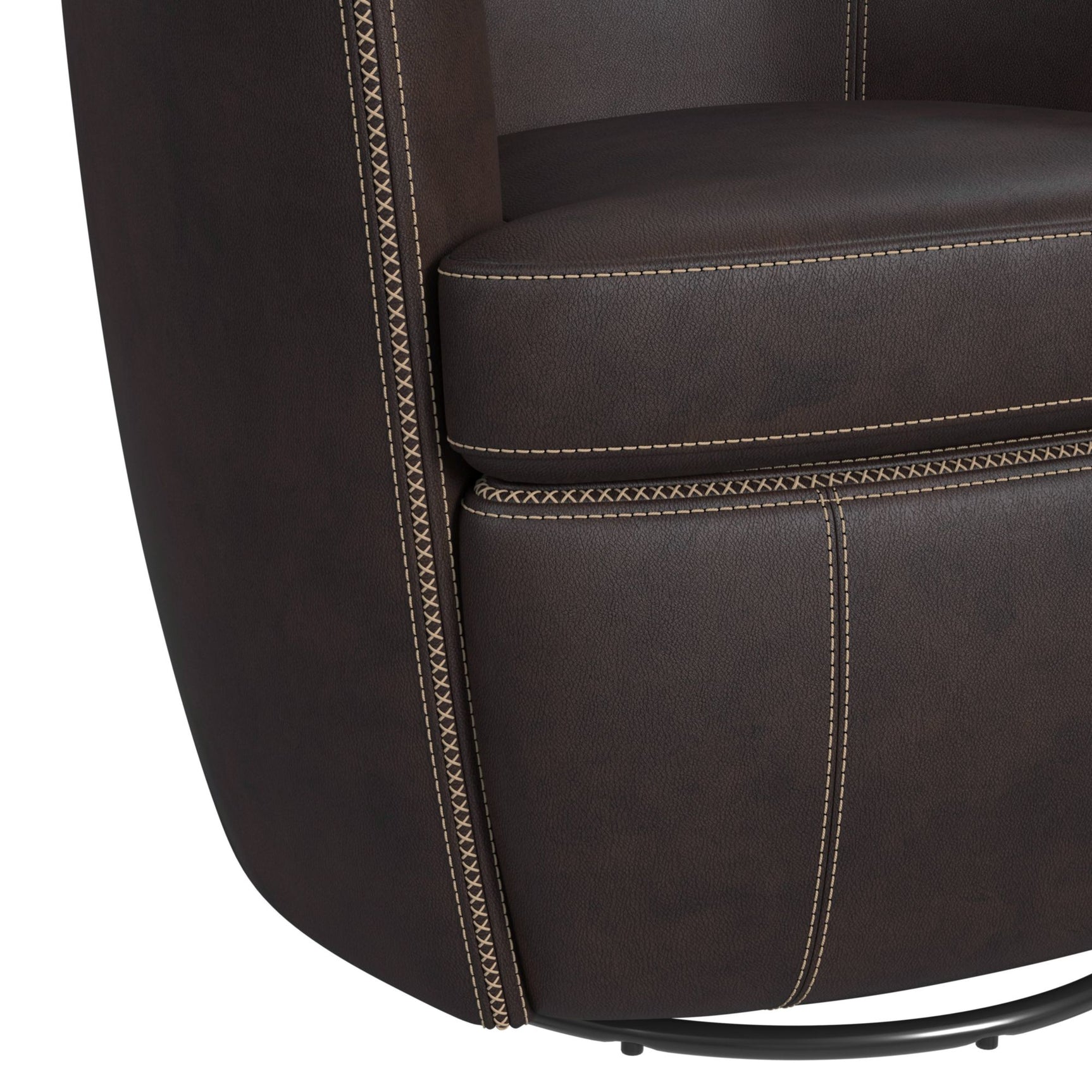 Vito Swivel Chair in Pebble Brown - Tampa Furniture Outlet