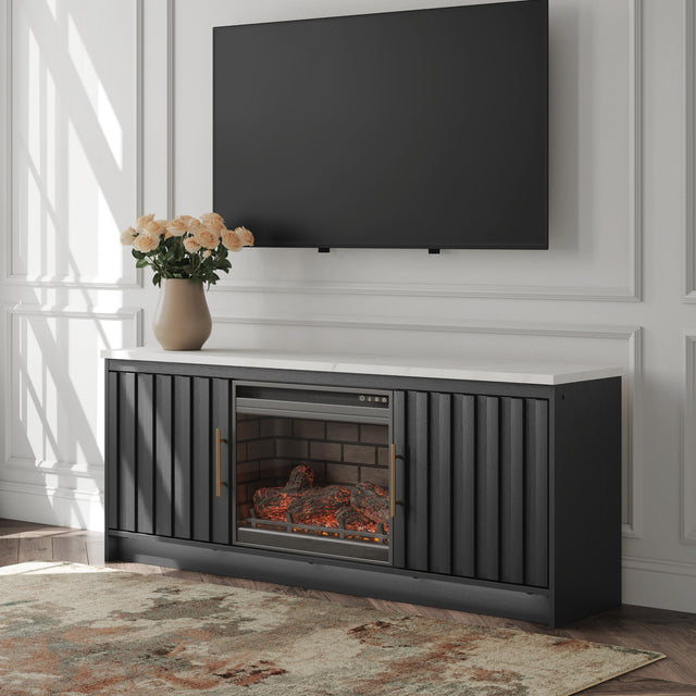 Tampa Furniture Outlet - Ashley Furniture - Cadmori 63" TV Stand with Electric Fireplace - 63" TV Stand with Electric Fireplace - W2616W2