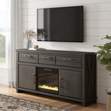 Tampa Furniture Outlet - Ashley Furniture - Brazen Valley 71" TV Stand with Electric Fireplace - 71" TV Stand with Electric Fireplace - W2648W1