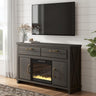Tampa Furniture Outlet - Ashley Furniture - Brazen Valley 60" TV Stand with Electric Fireplace - 60" TV Stand with Electric Fireplace - W2648W3
