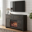 Tampa Furniture Outlet - Ashley Furniture - Brazen Valley 60" TV Stand with Electric Fireplace - 60" TV Stand with Electric Fireplace - W2648W4