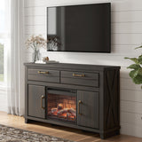 Tampa Furniture Outlet - Ashley Furniture - Brazen Valley 60" TV Stand with Electric Fireplace - 60" TV Stand with Electric Fireplace - W2648W4