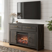 Tampa Furniture Outlet - Ashley Furniture - Brazen Valley 60" TV Stand with Electric Fireplace - 60" TV Stand with Electric Fireplace - W2648W4