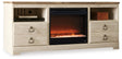 Tampa Furniture Outlet - Ashley Furniture - Willowton 64" TV Stand with Electric Fireplace - 64" TV Stand with Electric Fireplace / Whitewash - W267W10