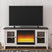 Tampa Furniture Outlet - Ashley Furniture - Dorrinson 60" TV Stand with Electric Fireplace - 60" TV Stand with Electric Fireplace / Two-tone - W287W2