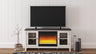 Tampa Furniture Outlet - Ashley Furniture - Dorrinson 60" TV Stand with Electric Fireplace - 60" TV Stand with Electric Fireplace / Two-tone - W287W2
